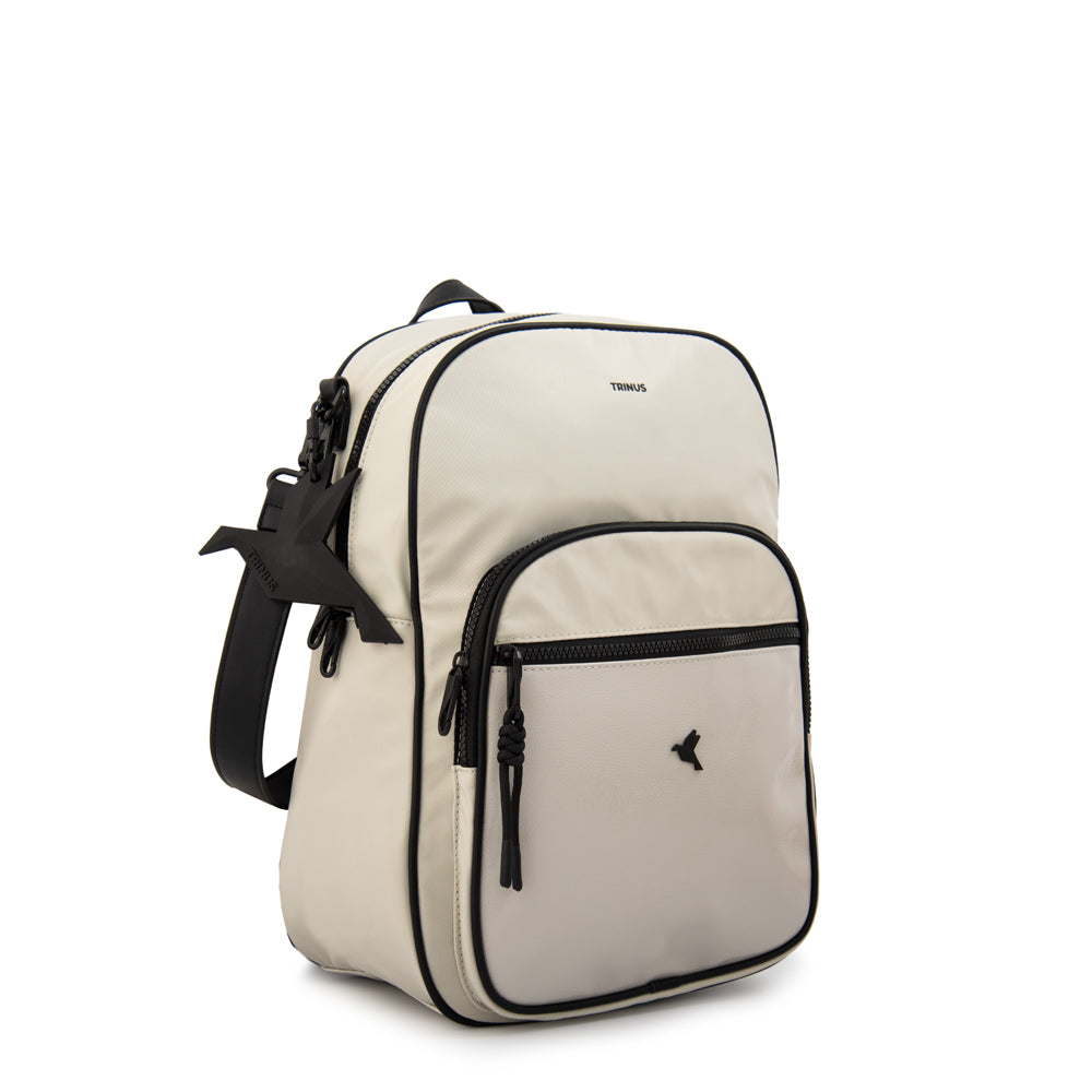 Mochila porta notebook carina grande gris claro