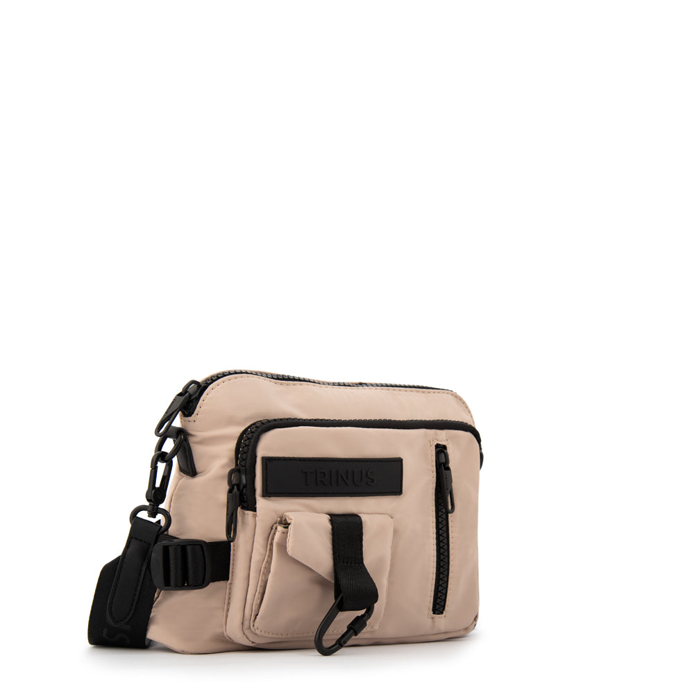 Cartera bandolera regina mediana beige