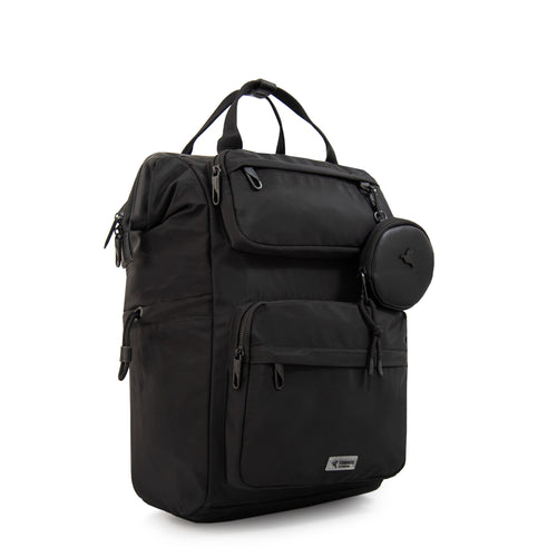 Mochila con colgante pilar grande negro