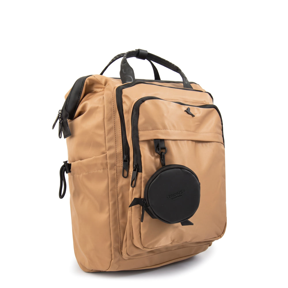 Mochila porta notebook singapur beige oscuro