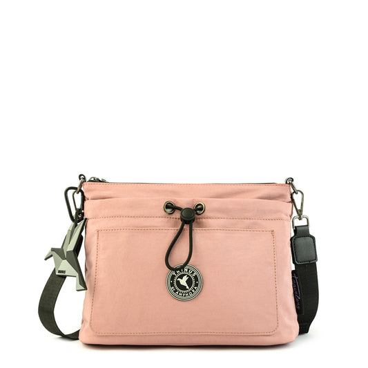 Cartera bandolera pequeña zagora rosa viejo