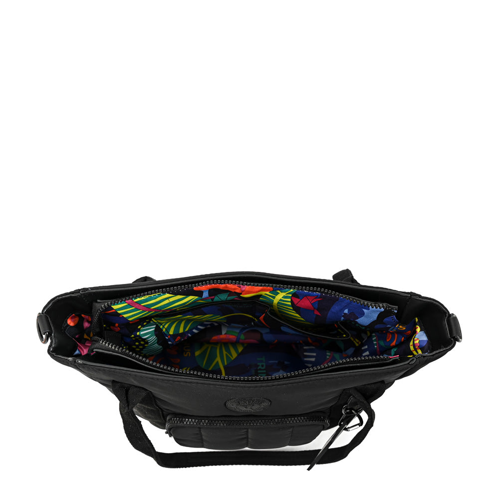 Cartera tote tres divisiones mediana florence negro