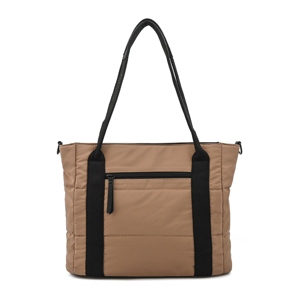 Cartera tote tres divisiones florence mediana beige