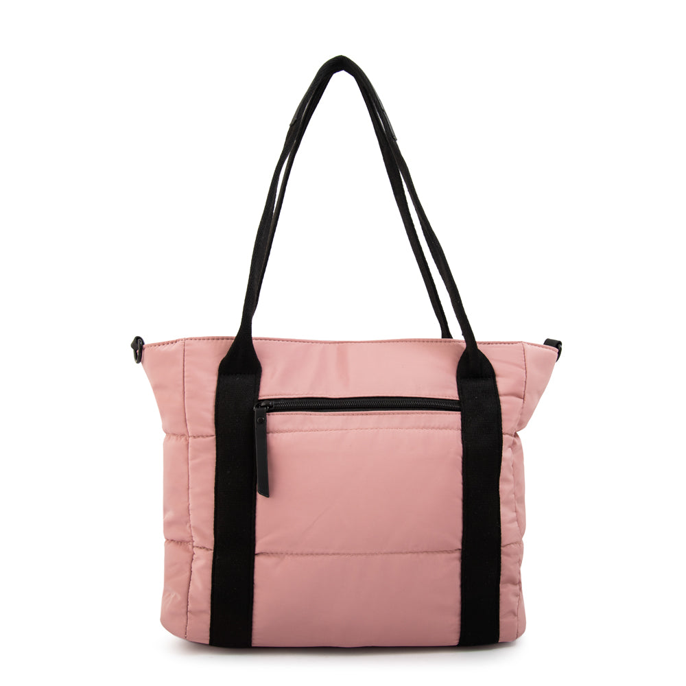 Cartera tote tres divisiones florence mediana rosa viejo