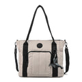 Cartera tote tres divisiones florence mediana gris claro