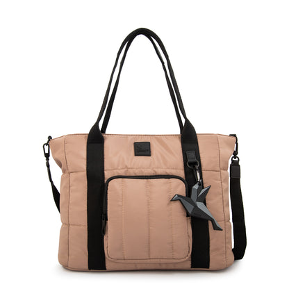 Cartera tote porta notebook florence mediana beige