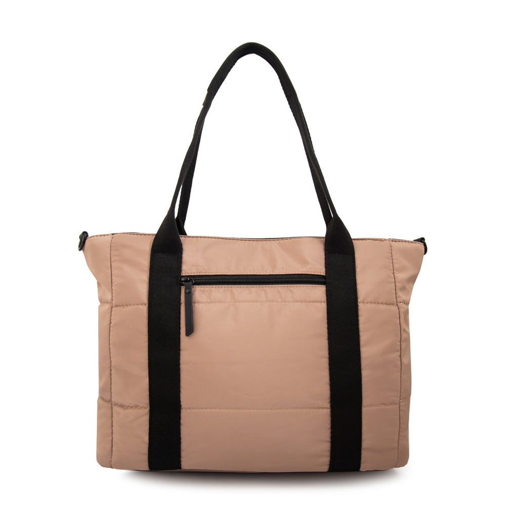 Cartera tote porta notebook florence mediana beige