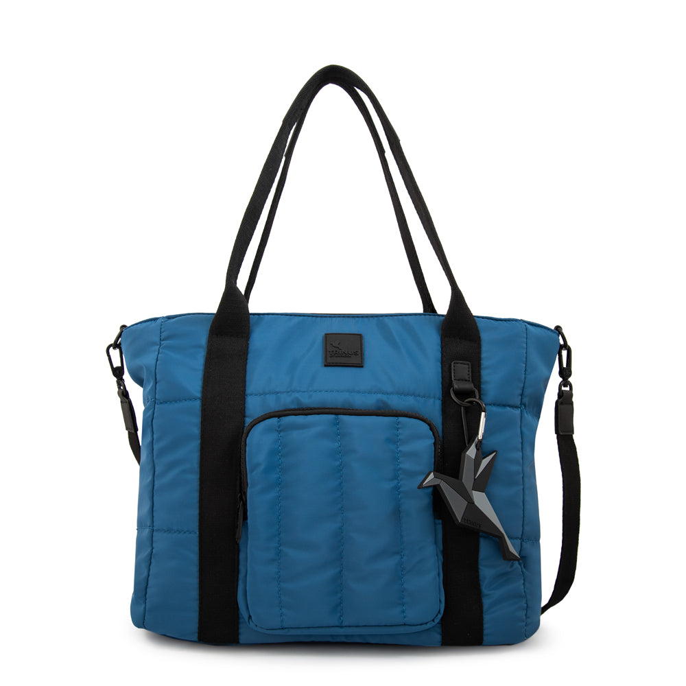 Cartera tote porta notebook florence mediana denim