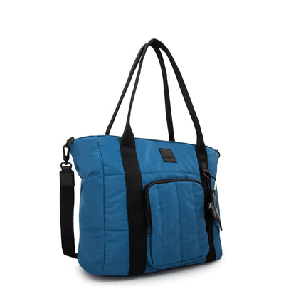 Cartera tote porta notebook florence mediana denim