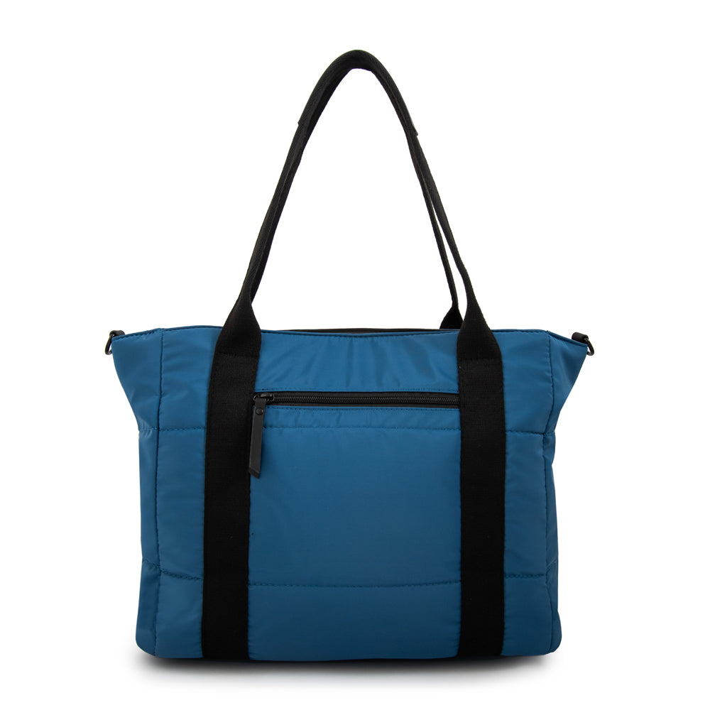 Cartera tote porta notebook florence mediana denim