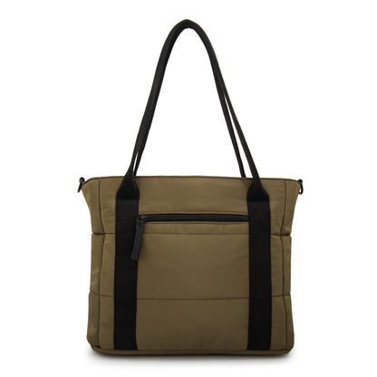 Cartera tote porta notebook florence mediana verde oliva