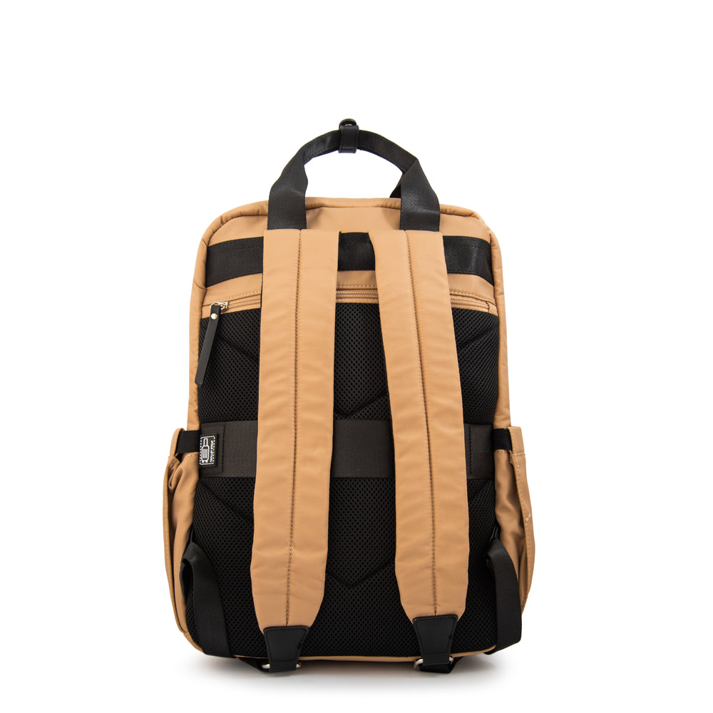 Mochila porta notebook juliana grande beige oscuro