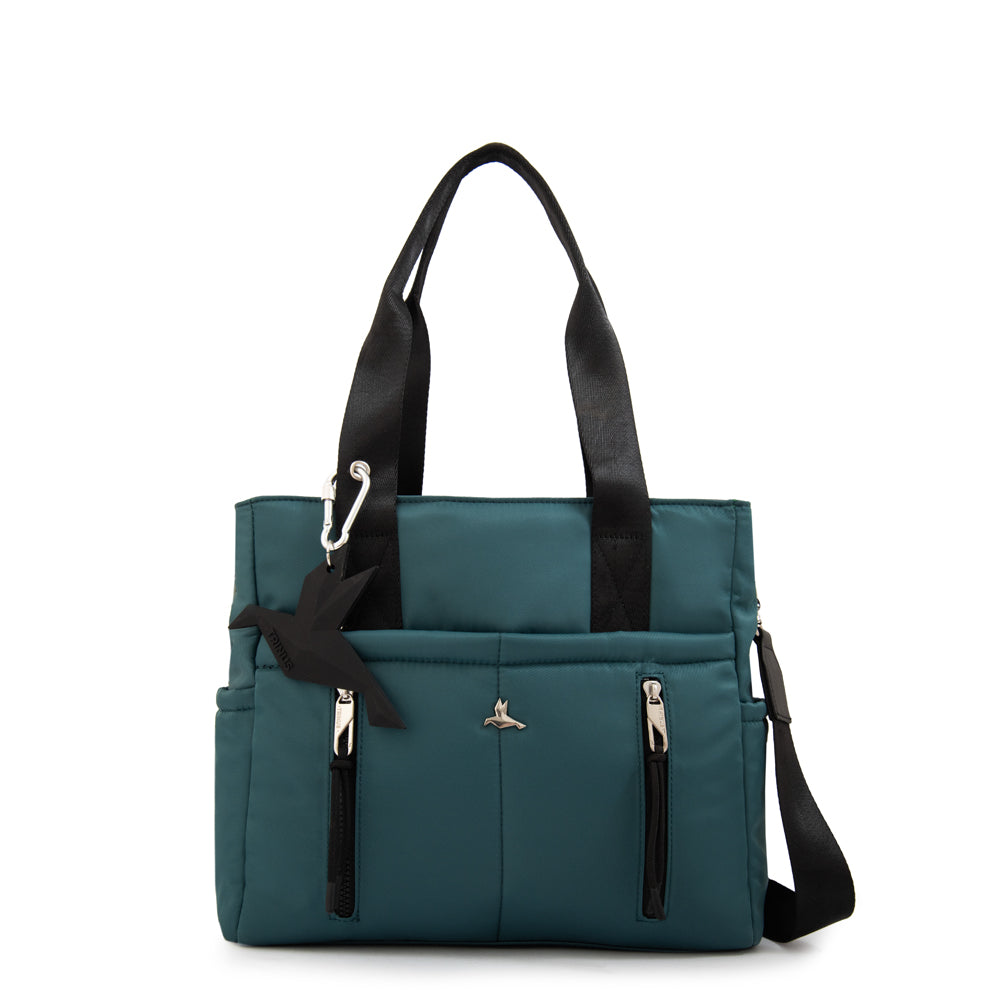 Cartera tote juliana grande petroleo oscuro