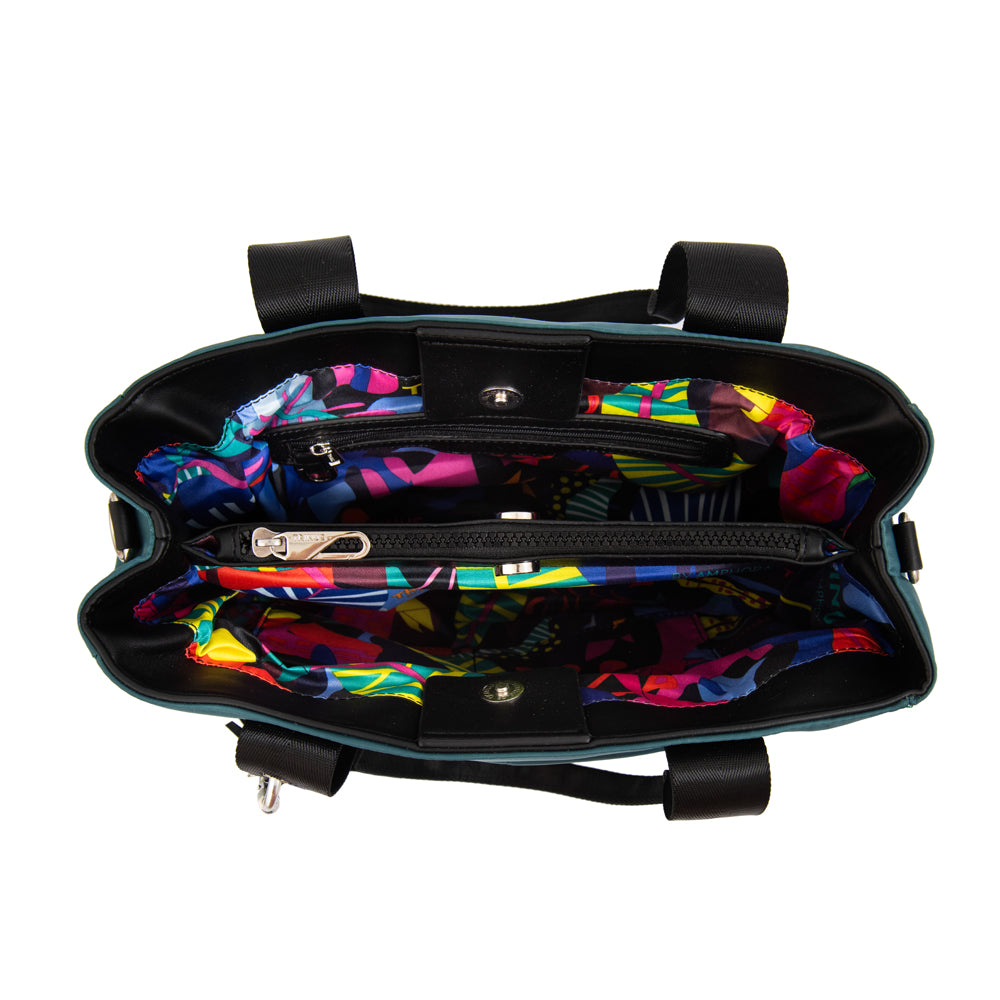 Cartera tote juliana grande petroleo oscuro