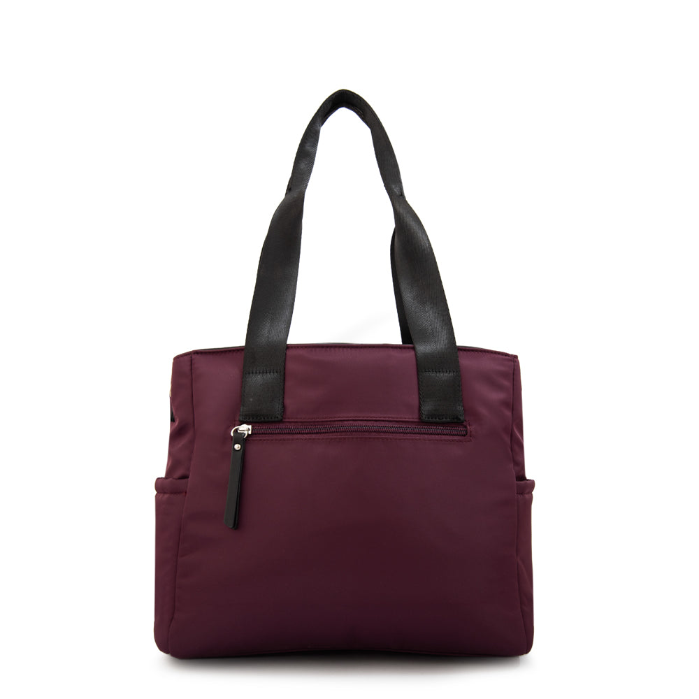 Cartera tote juliana grande burdeo