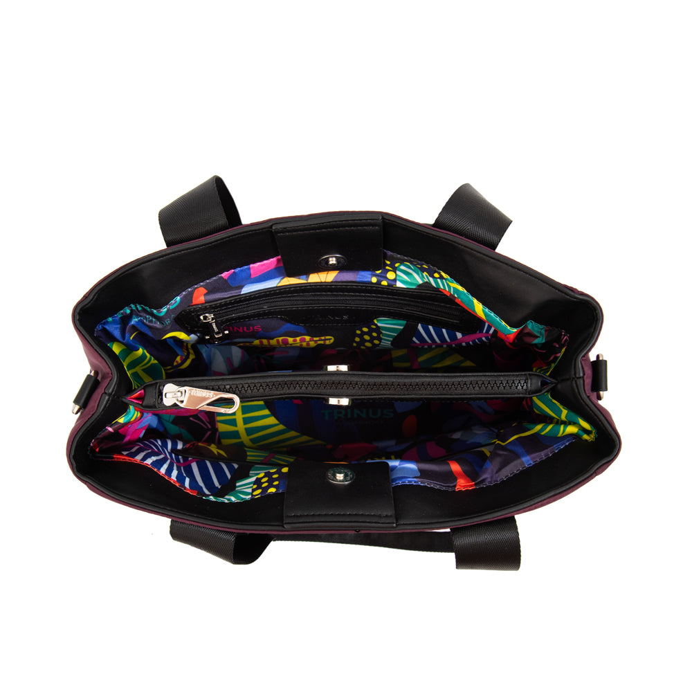 Cartera tote juliana grande burdeo