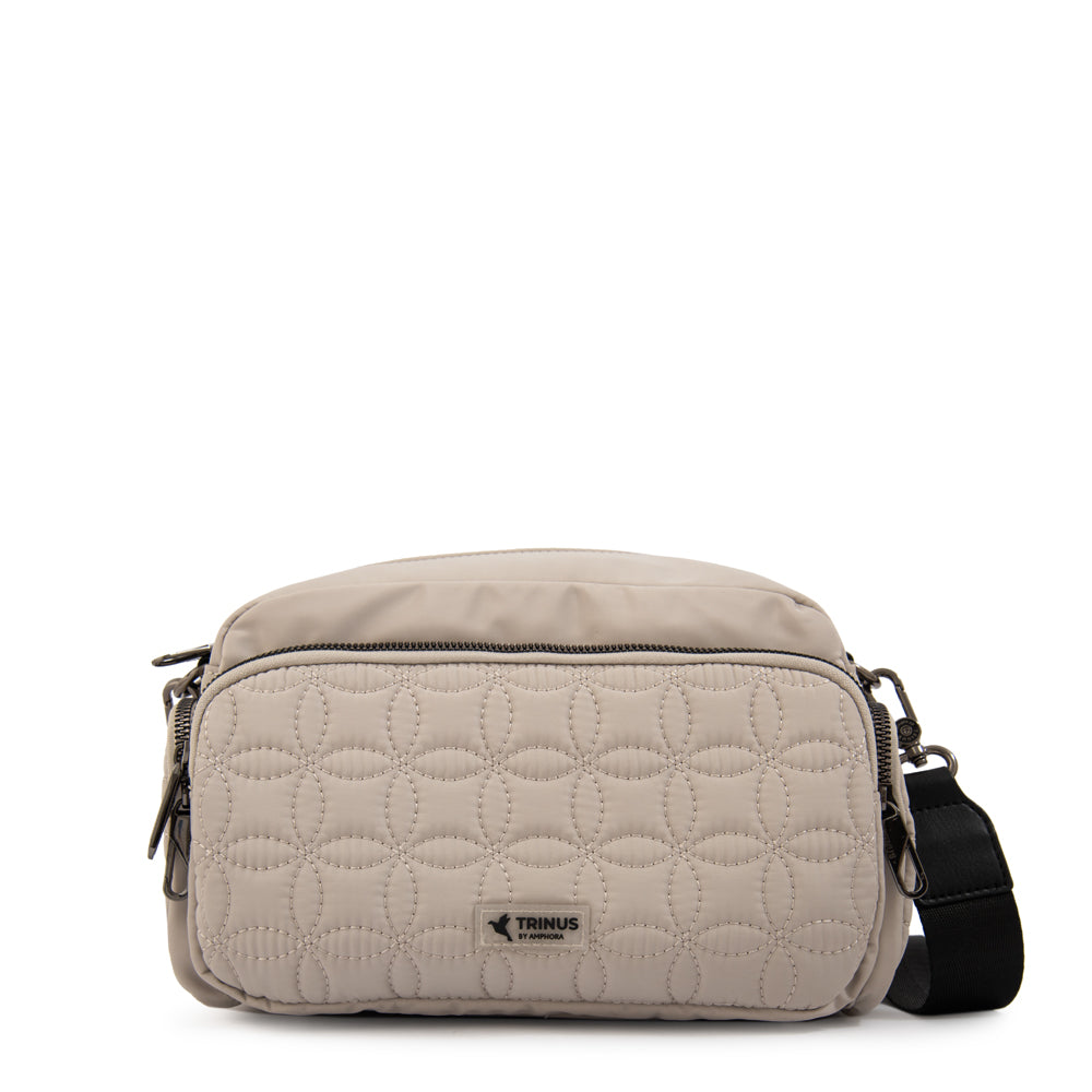 Cartera bandolera sahara pequeña blanco crudo