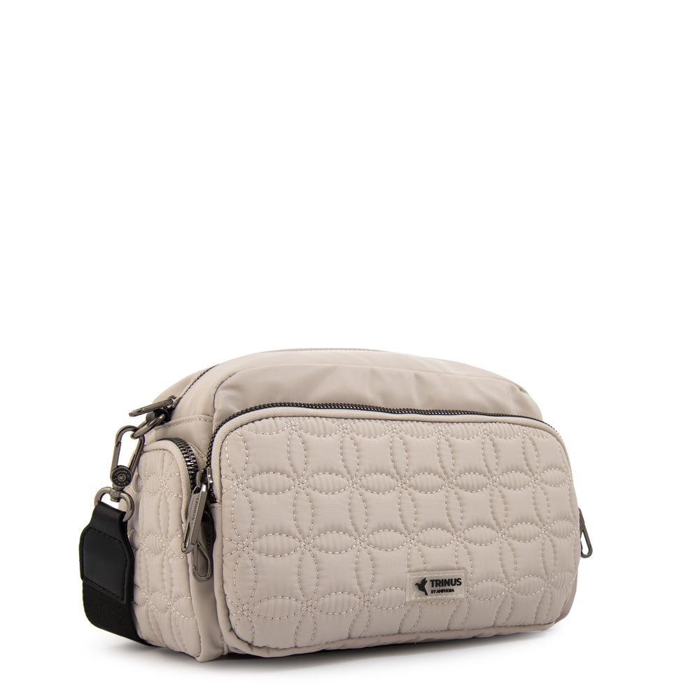 Cartera bandolera sahara pequeña blanco crudo