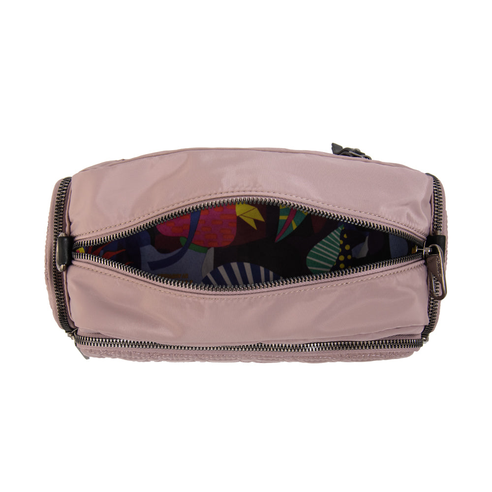 Cartera bandolera sahara pequeña rosa viejo