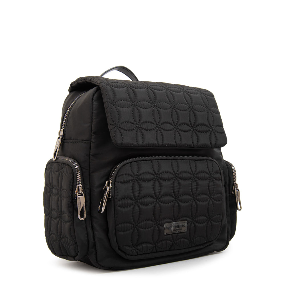 Mochila con tapa sahara pequeña negro