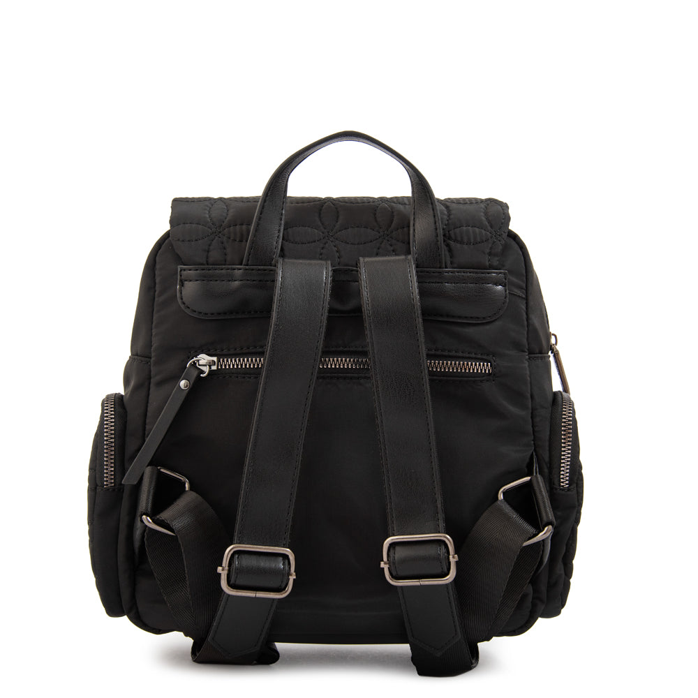 Mochila con tapa sahara pequeña negro