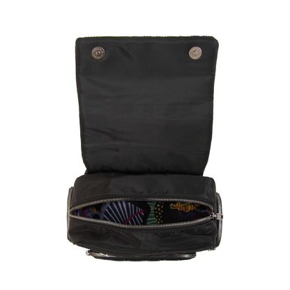 Mochila con tapa sahara pequeña negro