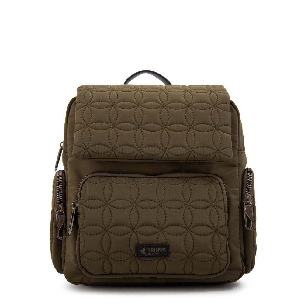 Mochila con tapa sahara pequeña verde oliva