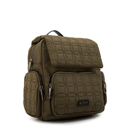 Mochila con tapa sahara pequeña verde oliva