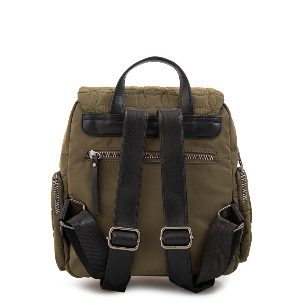 Mochila con tapa sahara pequeña verde oliva