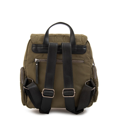 Mochila con tapa sahara pequeña verde oliva
