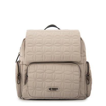 Mochila con tapa sahara pequeña blanco crudo