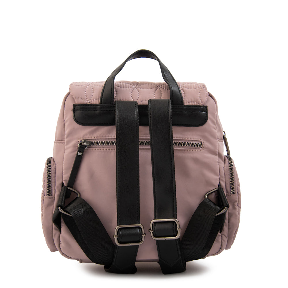 Mochila con tapa sahara pequeña rosa viejo