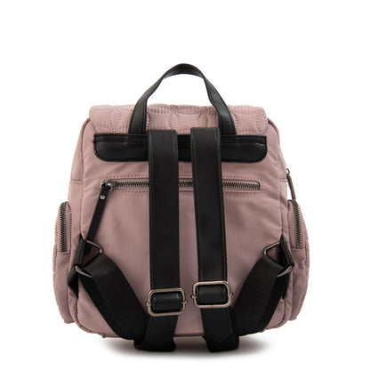 Mochila con tapa sahara pequeña rosa viejo