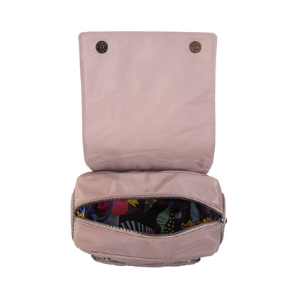 Mochila con tapa sahara pequeña rosa viejo