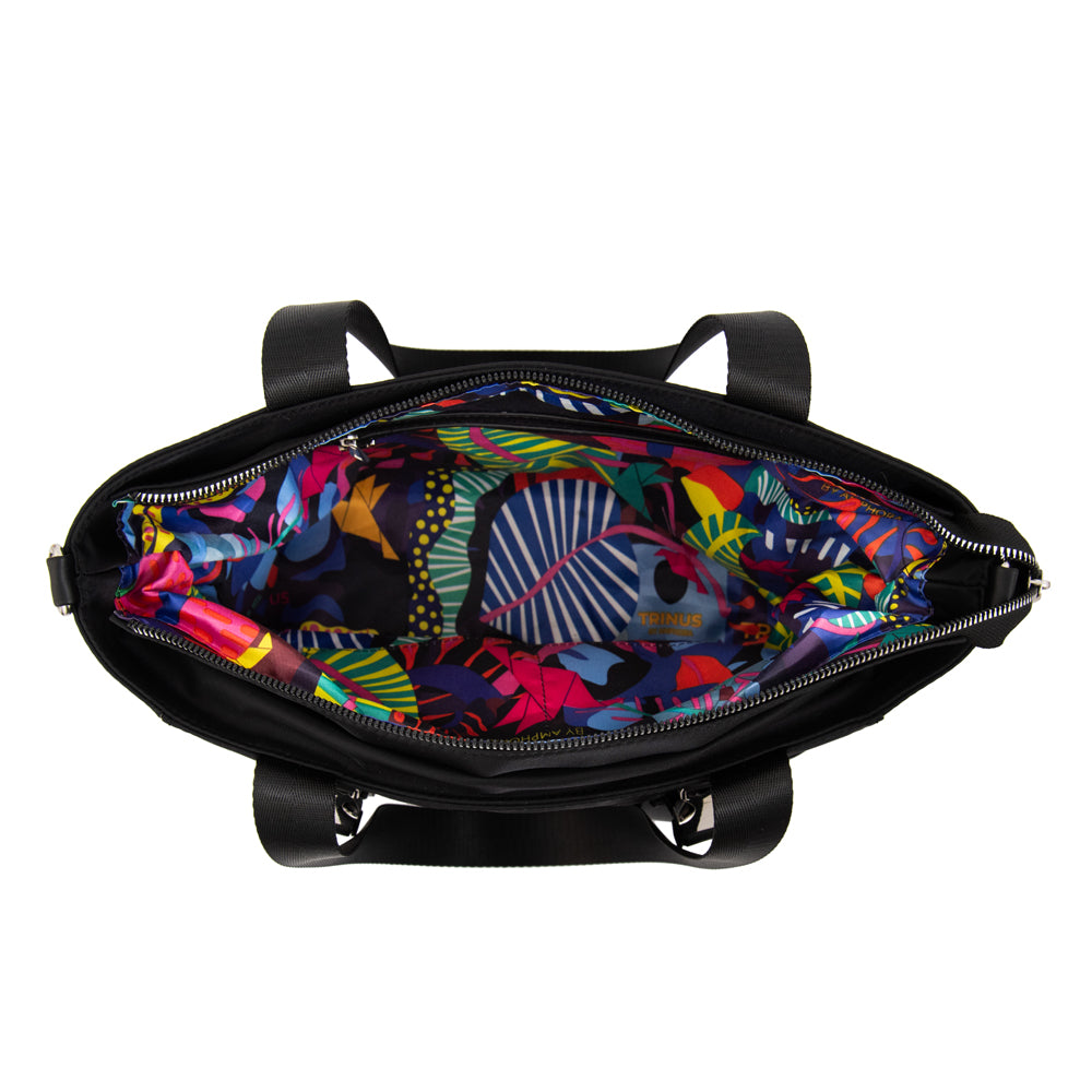 Cartera tote college grande negro