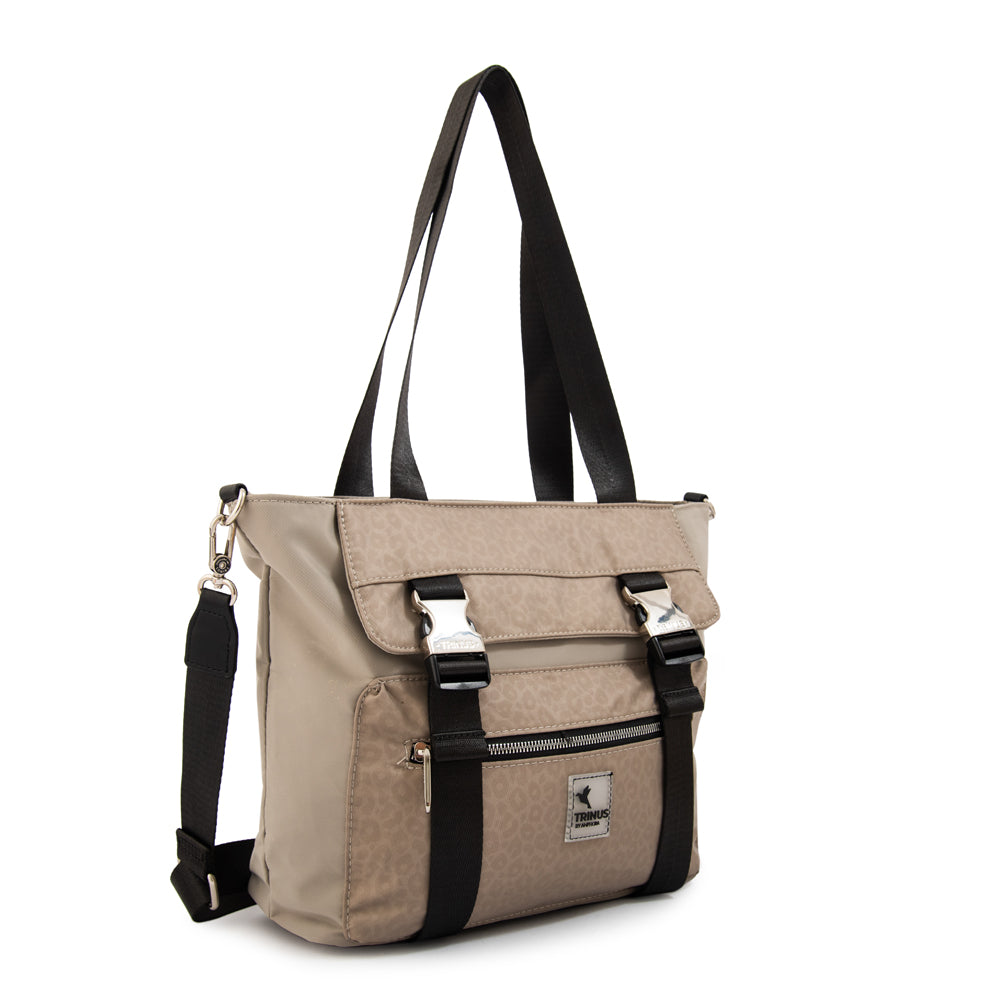 Cartera tote college grande taupe
