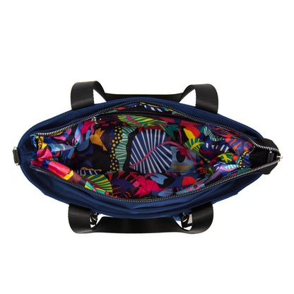 Cartera tote college grande azul