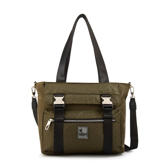 Cartera tote college grande verde oliva