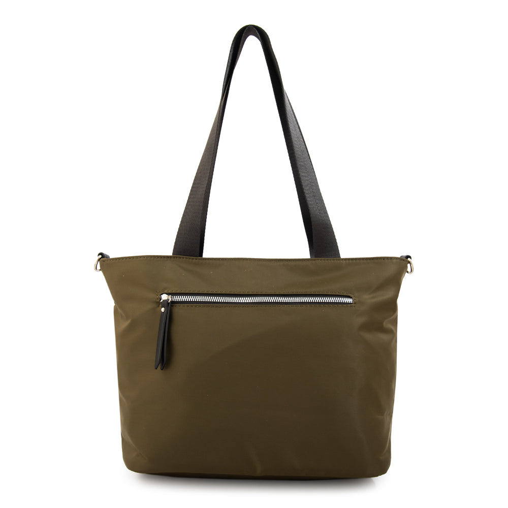 Cartera tote college grande verde oliva