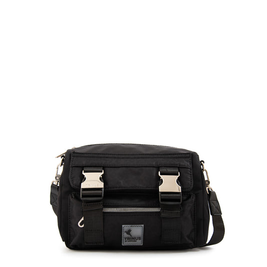 Cartera bandolera college pequeña negro