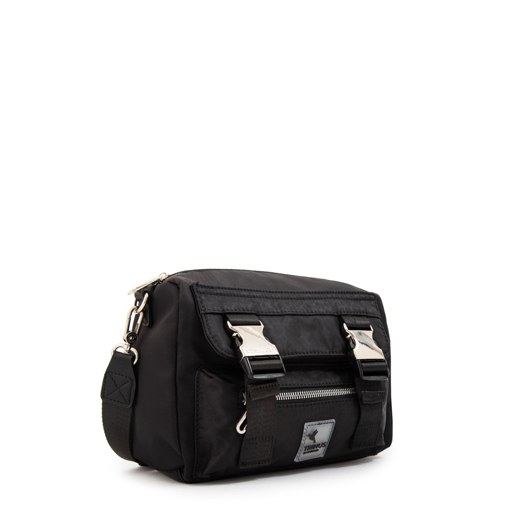 Cartera bandolera college pequeña negro