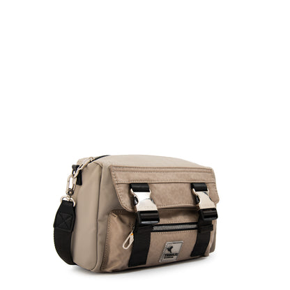 Cartera bandolera college pequeña taupe