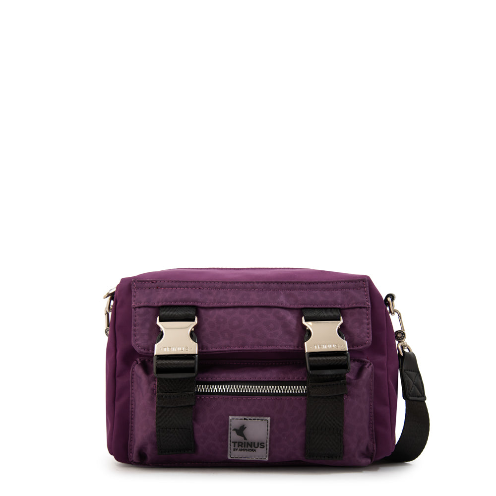 Cartera bandolera college pequeña morado