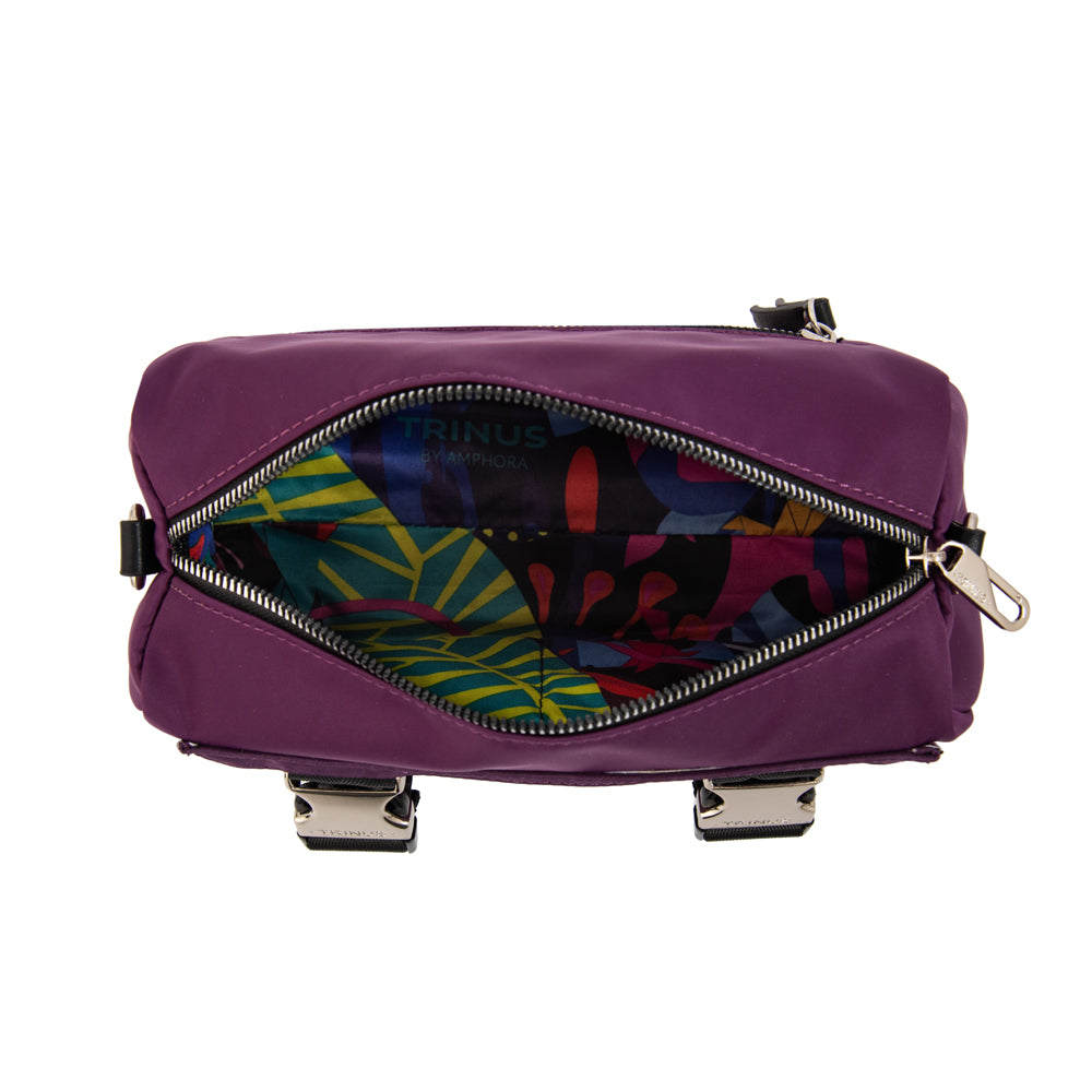 Cartera bandolera college pequeña morado