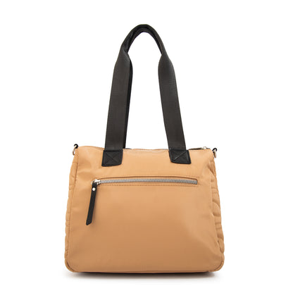 Cartera tote ivanca grande beige oscuro