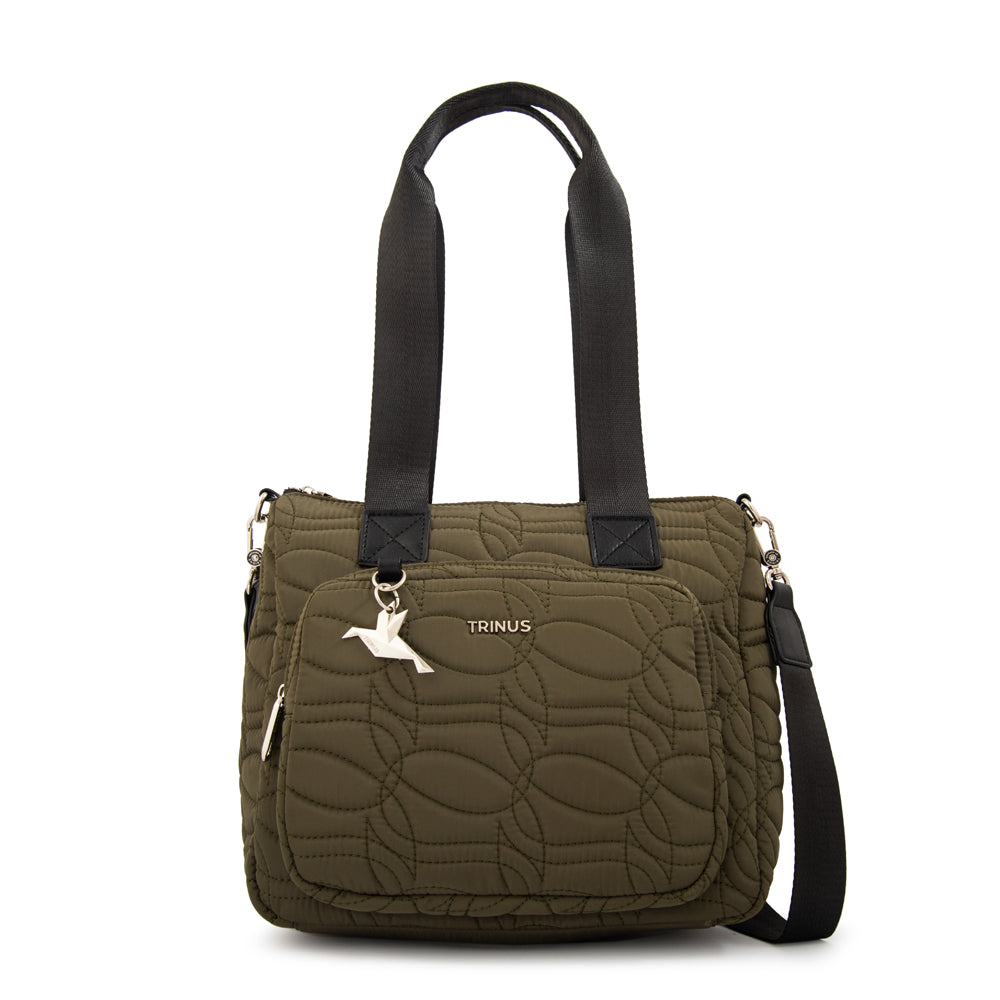 Cartera tote ivanca grande verde oliva