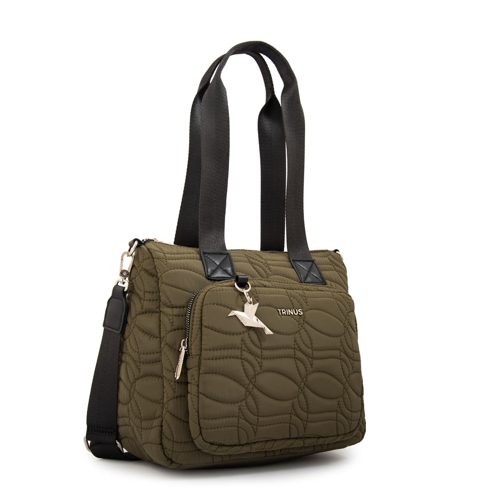 Cartera tote ivanca grande verde oliva