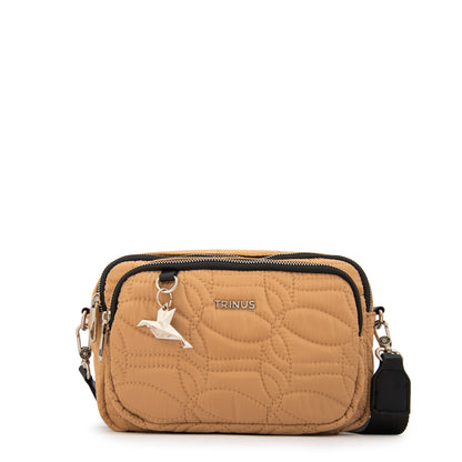 Cartera bandolera ivanca pequeña beige oscuro