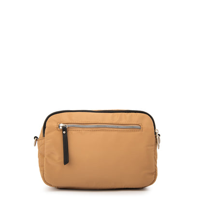 Cartera bandolera ivanca pequeña beige oscuro