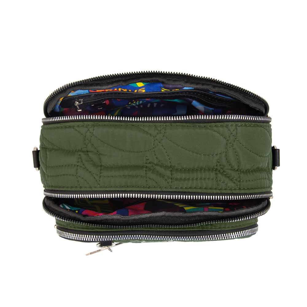 Cartera bandolera ivanca pequeña verde oliva